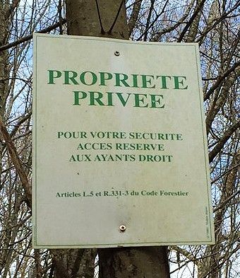 panneau propriété privée