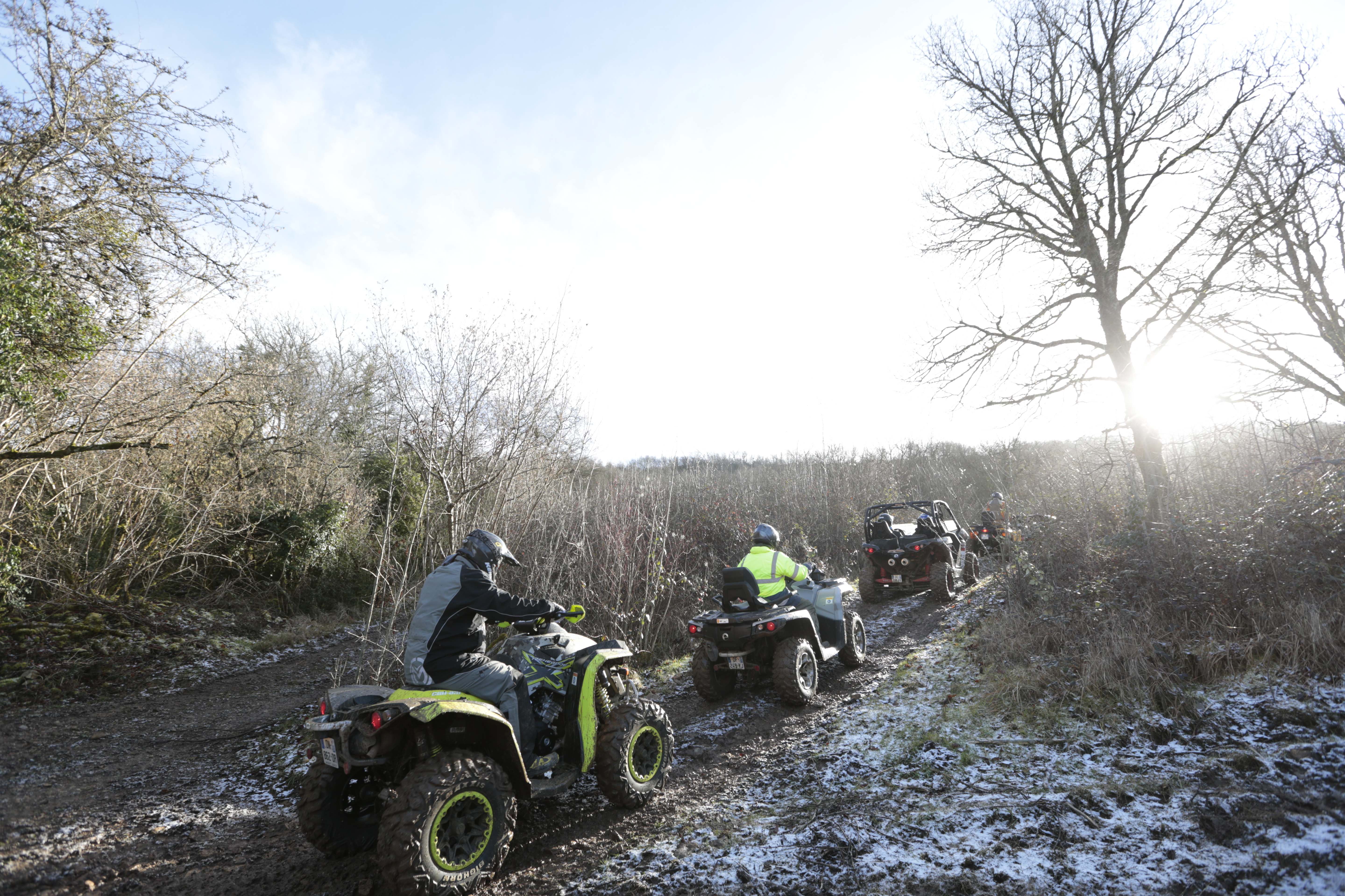 quads ssv en balade hivernale