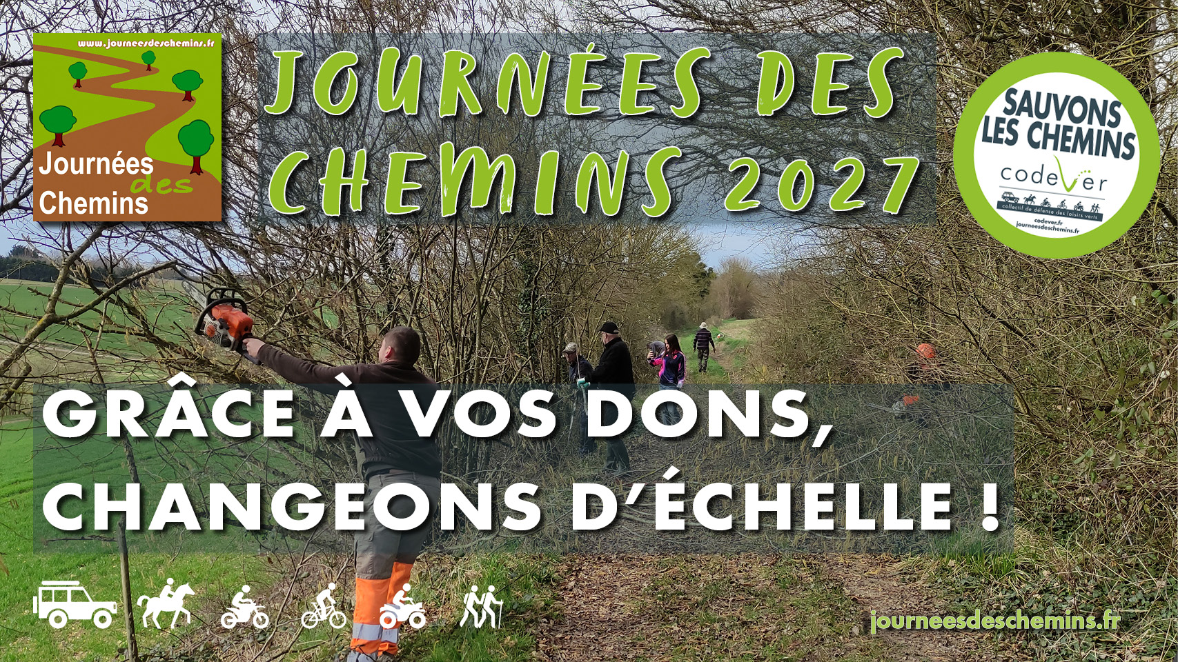 campagne helloasso dons journees des chemins 2027 codever chemin rural