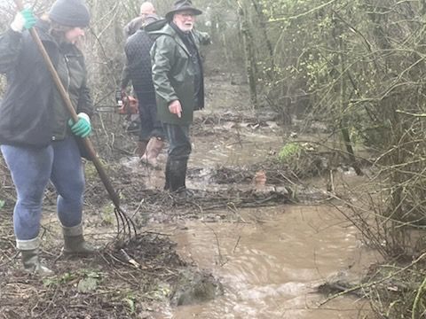 chantier journées des chemins 2024 du CODEVER à Les Cerqueux (maine et loire)