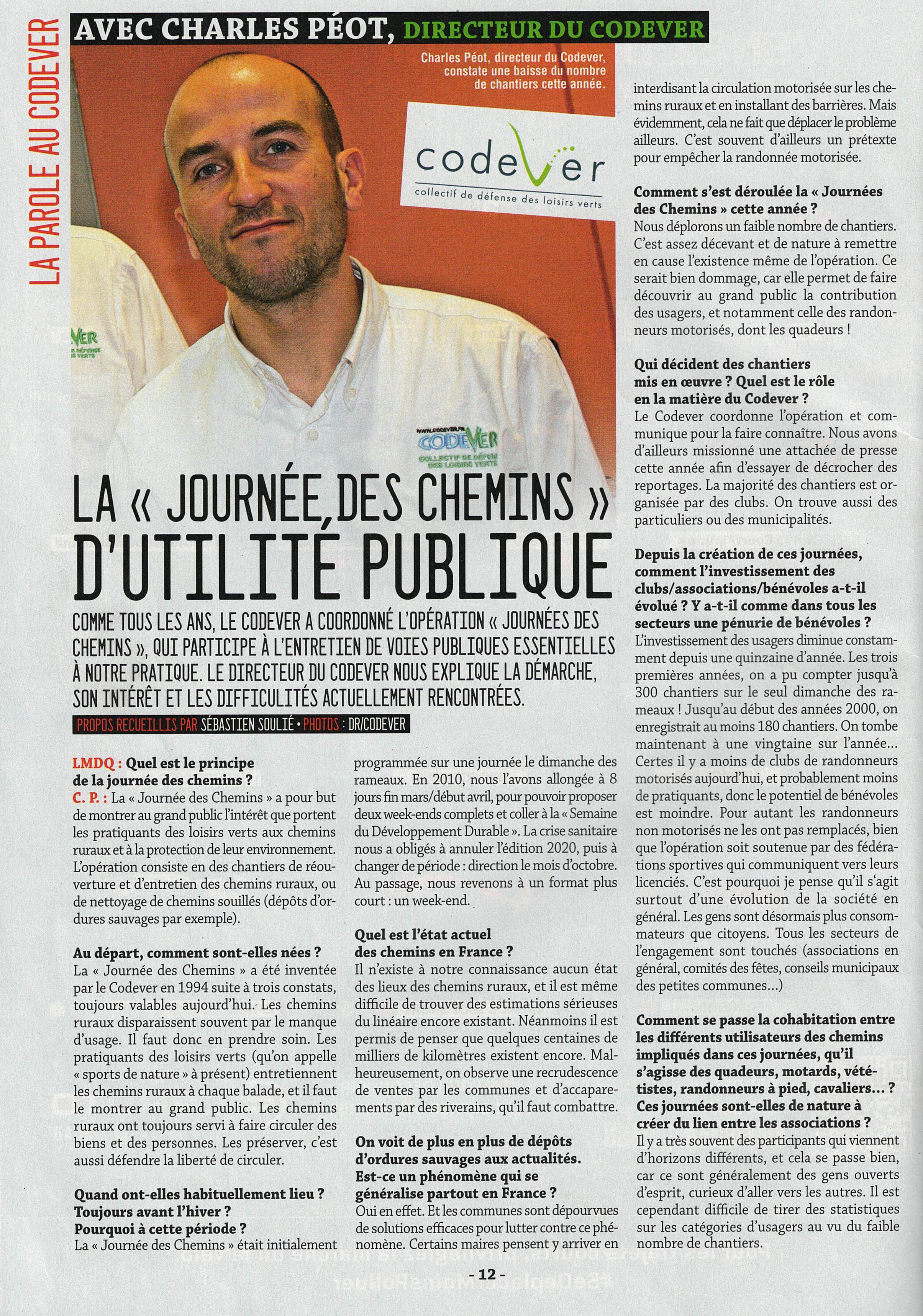 Codever - La rubrique du Codever dans Le Monde du Quad n°225